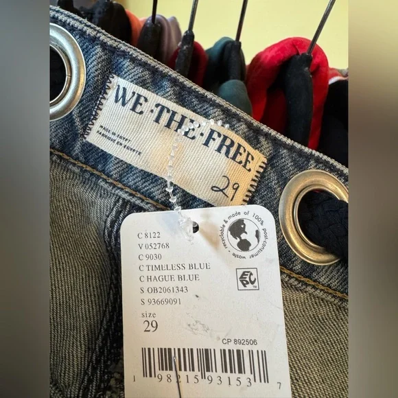 NWT Free People We The Free Moxie Pull-On Barrel Jeans Timeless Blue 27, 29, 30 - Picture 16 of 17